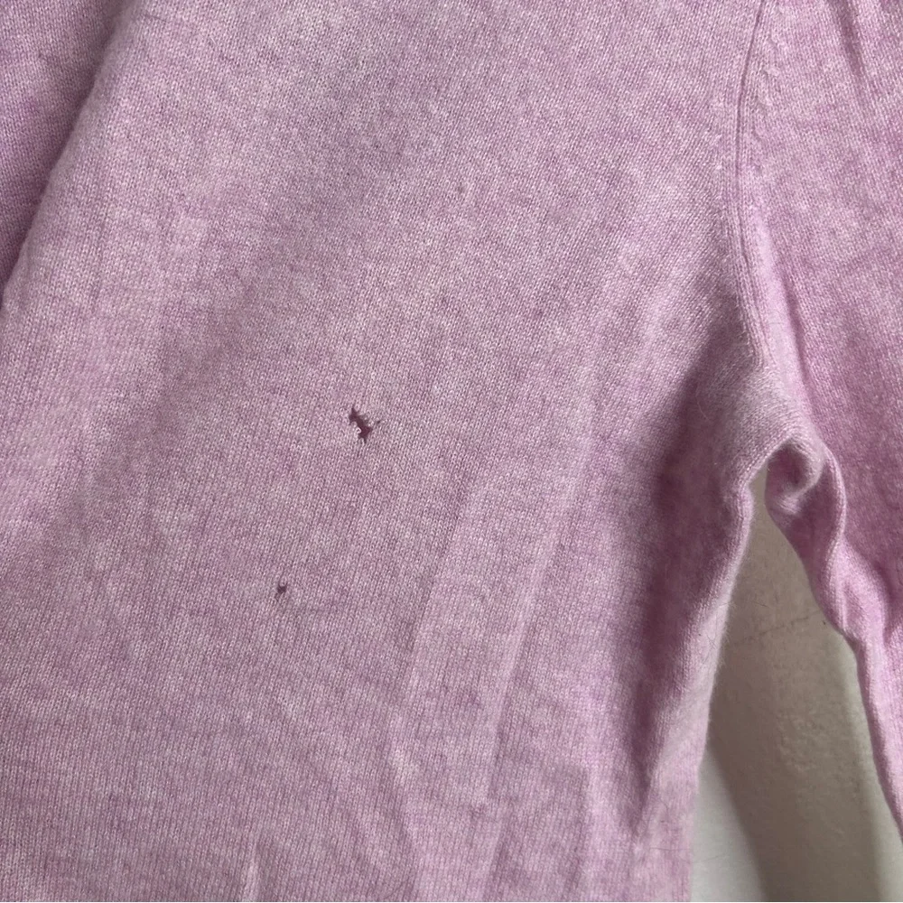 NWT Charter Club 100% Cashmere Pink Pullover Sweater XL FLAWED